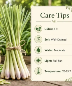Set of 3 Lemongrass Live Plants, 1 Gallon Pot, Fragrant Perennial Herb, Indoor/Outdoor - Image 5