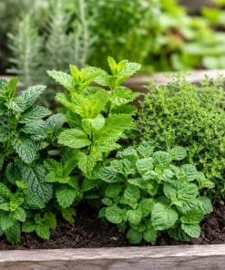 Set of 4 Mint Live Plants, Fragrant Culinary Herb Starter Plants, 4-7 Inch Tall, Indoor/Outdoor - Image 2