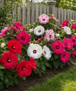 Set of 4 Mixed Color Hibiscus Live Plant Tropical Flowering Garden 4-6 Inch Tall - Image 4