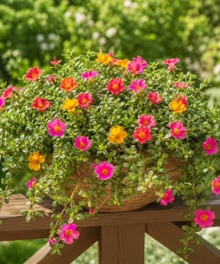Set of 4 Mixed Portulaca Live Plants, 4-6 Inches Tall, Moss Rose Flowering Starter Plants for Outdoor Garden - Image 7