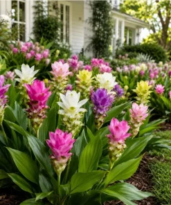 Set of 5 Curcuma Ginger Mix Live Plants, 4-6 Inches Tall, Tropical Flowering for Indoor Outdoor - Image 4