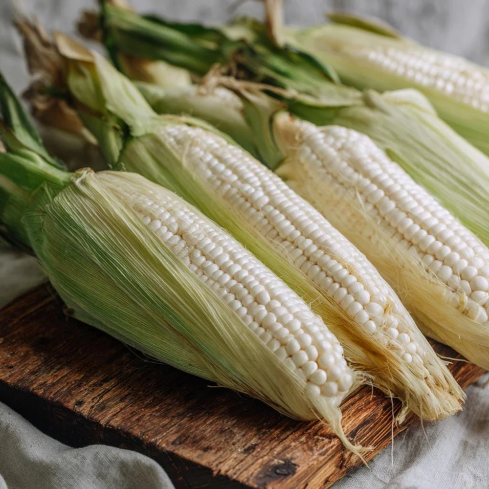 Silver Queen Sweet Corn Seeds – Heirloom Variety – 50 Seed Pack – Outdoor - Image 1