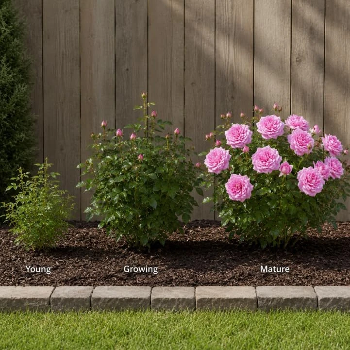 Soft Pink Lady Rose Bush Live Plant, 1-2 Ft Tall, 3 Gallon Pot, Outdoor Flowering - Image 5