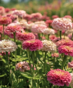 Strawberries & Cream Zinnia Seeds - Bi-Color Blooms, 100 Seeds for Garden - Image 2