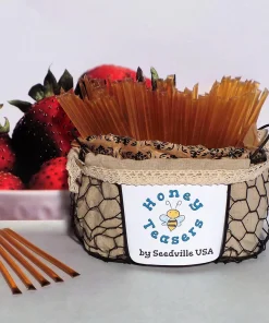 Strawberry Honey Sticks - 5 Pack Natural Honey Snack Straws - 7 inch - Image 3