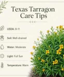 Texas Tarragon Live Plants, Set of 2, 4-6 Inch Tall, Yellow Flowers, Fragrant Herb - Image 5