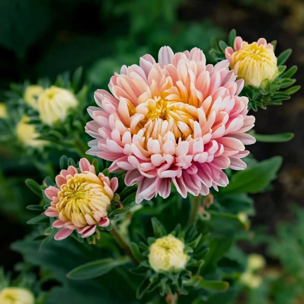 Tower Chamois Aster Seeds - 50 Untreated Seeds for Creamy Blooms - Image 1