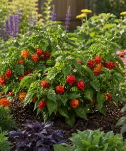 Trinidad Scorpion Pepper Plants - Set of 2 Live Starters, 4-6 Inch Tall, Hot Pepper for Home Garden - Image 2