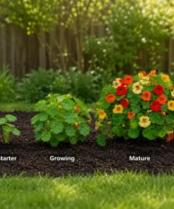 Whirly Bird Nasturtium Live Plants – 2 Pack Seedlings, 3-5 Inches Tall, Colorful Flowers - Image 3