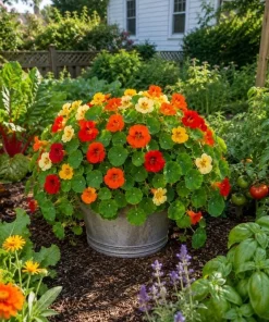 Whirly Bird Nasturtium Live Plants – 2 Pack Seedlings, 3-5 Inches Tall, Colorful Flowers - Image 7