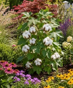 White Cotton Live Plants - 2 Seedlings Per Pot, 3-5 Inches Tall, Heirloom Fiber Plant for Home Garden - Image 5