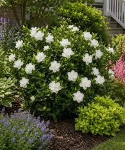 White Jasmine Gardenia Live Plant – Fragrant Double Flowers, 8-10 Inch Tall, 6 Inch Pot - Image 6