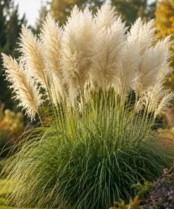 White Pampas Grass Live Plant - Ornamental Grass 4-6 Inch Tall - Image 2