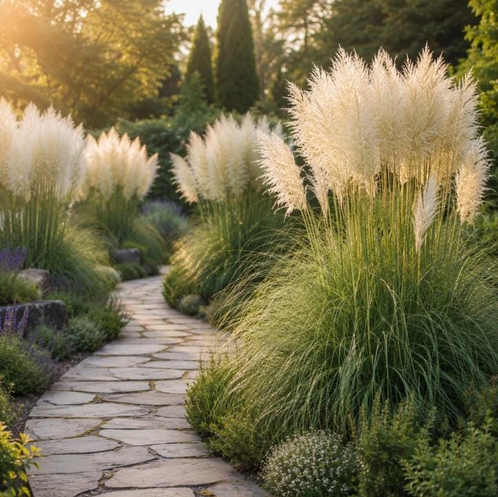 White Pampas Grass Live Plant - Ornamental Grass 4-6 Inch Tall - Image 6
