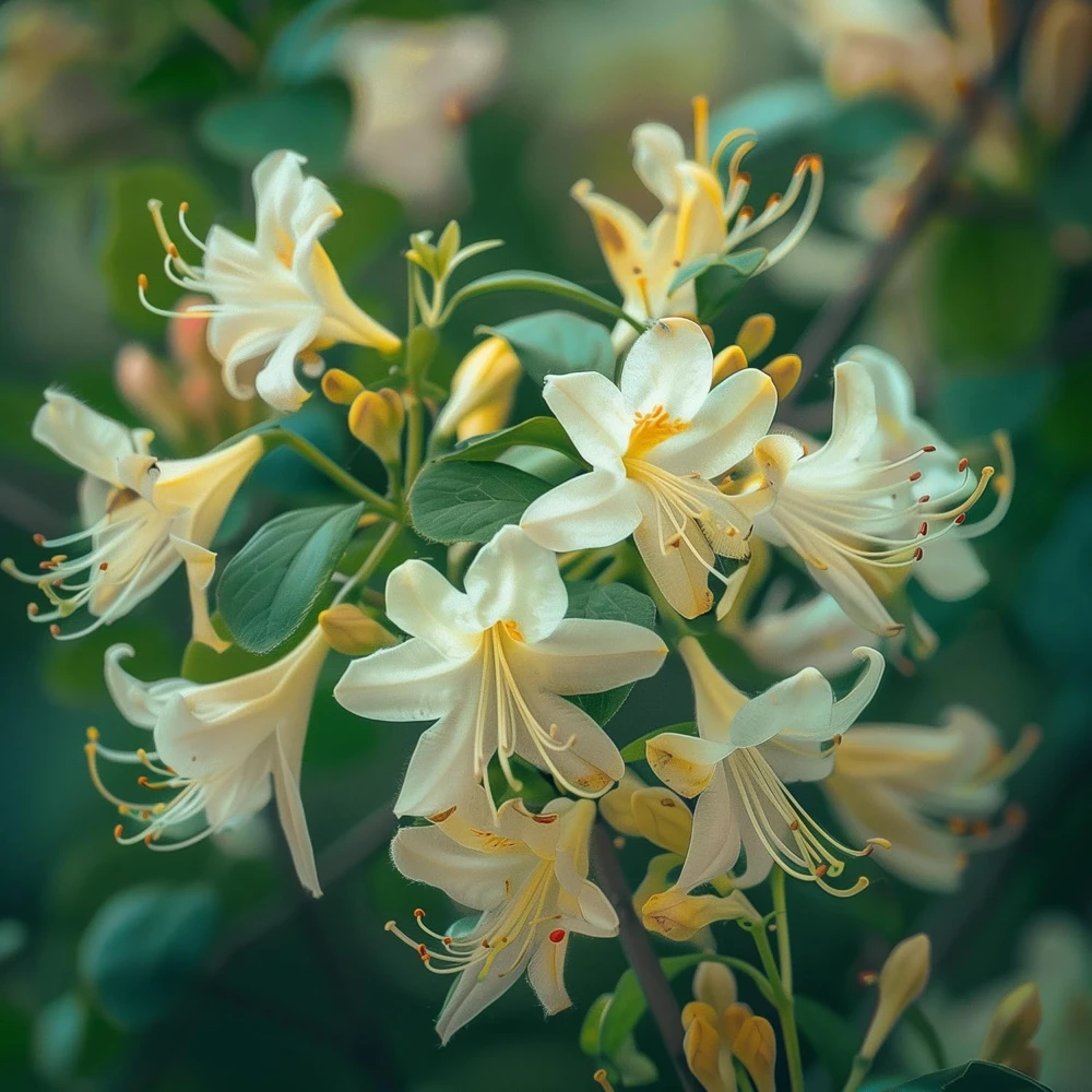 Winter Honeysuckle Live Plant - 6-12" Tall Shrub, 2.5" Pot - Fragrant Lonicera fragrantissima - Image 3