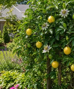 Yellow Passionfruit Live Plant, 4-7 Inch Starter Vine for Outdoor Garden - Image 2