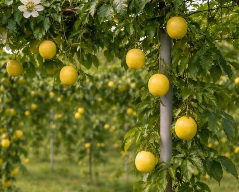Yellow Passionfruit Vine Live Plants - Sweet Tropical Fruit, 4-6 Inch Tall, Set of 2 - Image 5