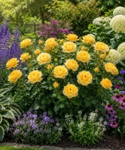 Yellow Rose Bush Live Plant 1-2 Feet Tall in 3 Gallon Pot for Outdoor Garden - Image 2