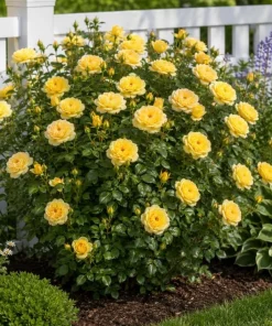 Yellow Rose Bush Live Plant 1-2 Feet Tall in 3 Gallon Pot for Outdoor Garden - Image 4