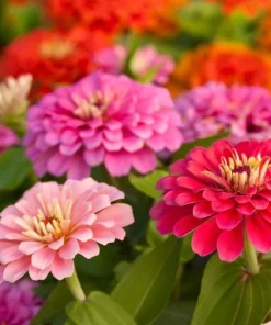 Zinnia Plants Live - Set of 2 California Giant, 3-5 Inch Tall in 4 Inch Pots - Image 6
