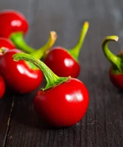100 Red Sweet Cherry Pepper Seeds - Capsicum Annuum Vegetable Seeds for Planting - Image 1
