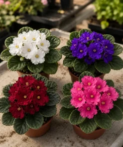 2 African Violet Live Plants - Assorted Colors - 4 Inch Pots - Indoor Flowering Houseplants - Image 7