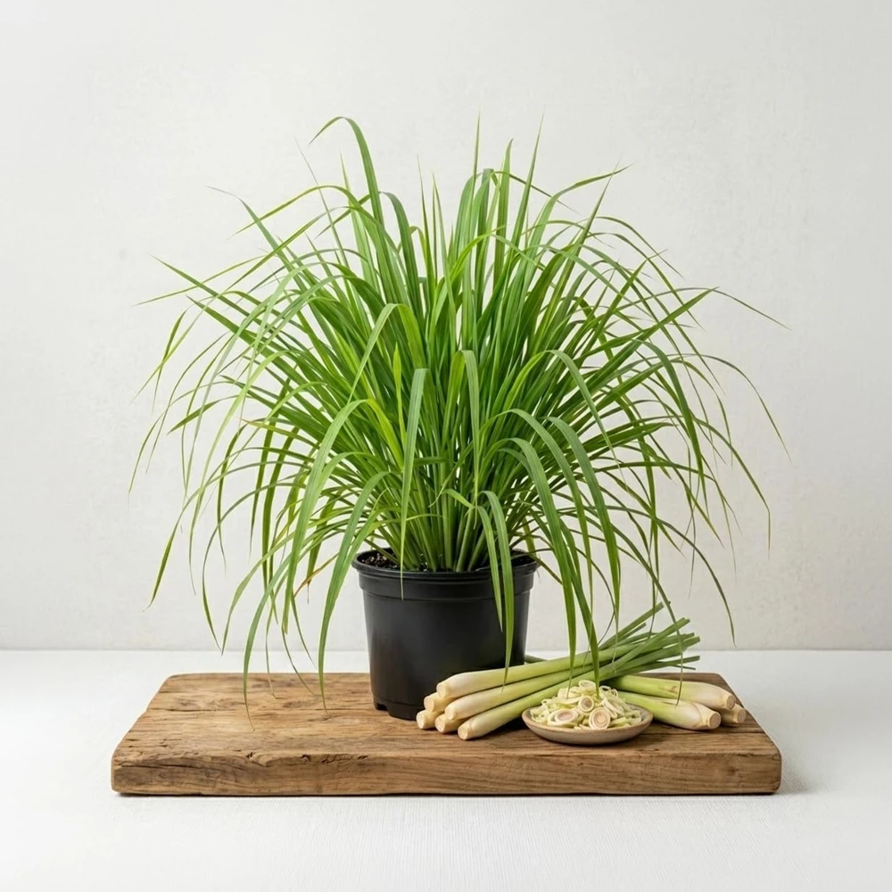 2 Lemongrass Live Plants, 4-6 Inch Tall, Fragrant Herb for Containers & Outdoors - Image 1