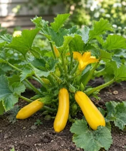 2 Yellow Zucchini Live Plants, 4-6 Inch Summer Squash Seedlings for Outdoor Garden - Image 2