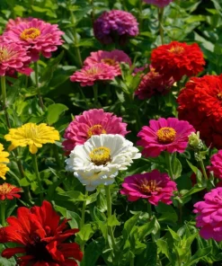 200 Mixed Colors Zinnia Pompon Elegans Flower Seeds - Vibrant Garden Blooms - Image 5