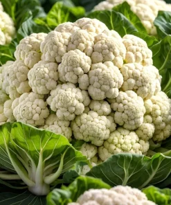 250 Snowball Self-Blanching Cauliflower Seeds - White Brassica Oleracea - Image 1