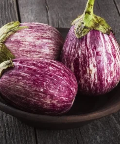 30 Pandora Striped Rose Eggplant Seeds - White Fruit Vegetable Seeds - Image 8