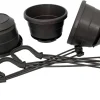 4" Mini Hanging Baskets with Saucers - 3 Pack - Metallic Grey Planters - Image 1