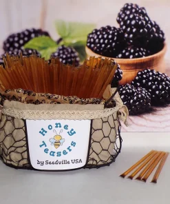 5 Pack Blackberry Blossom Honey Sticks - Natural Snack Straws - Image 3