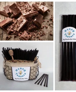 5 Pack Chocolate Honey Teasers Natural Honey Snack Sticks - Image 1