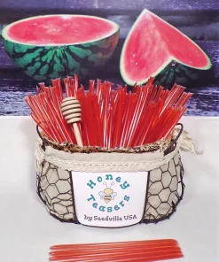 5 Pack Watermelon Honey Sticks - Natural Honey Snack Honeystix Straws - Image 3
