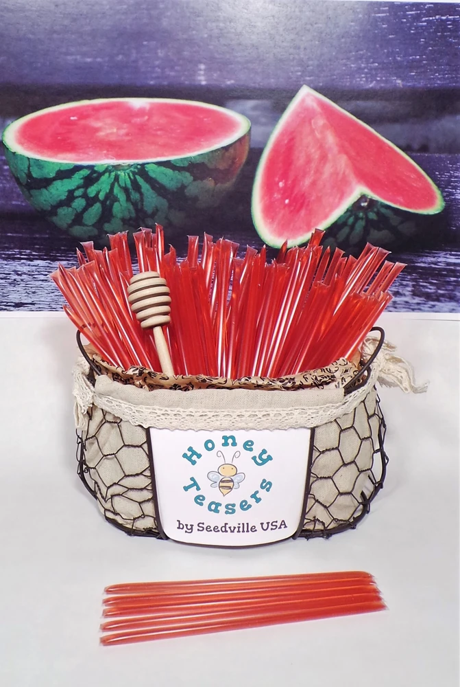 5 Pack Watermelon Honey Sticks - Natural Honey Snack Honeystix Straws - Image 3