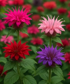 Bee Balm Mix Seeds - Monarda Didyma Mixed Colors Scarlet, Red, Pink, Purple, Salmon - 25 Seeds - Image 3