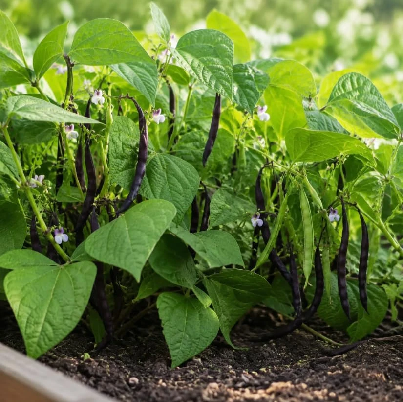 Black Bean Live Plants - 2 Per 4 Inch Pot, 3-5 Inches Tall, Vegetable Plants - Image 2
