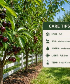 Black Cherry Live Plant – Sweet Fruit Tree, 6-12 Inch Tall, Quart Pot - Image 4
