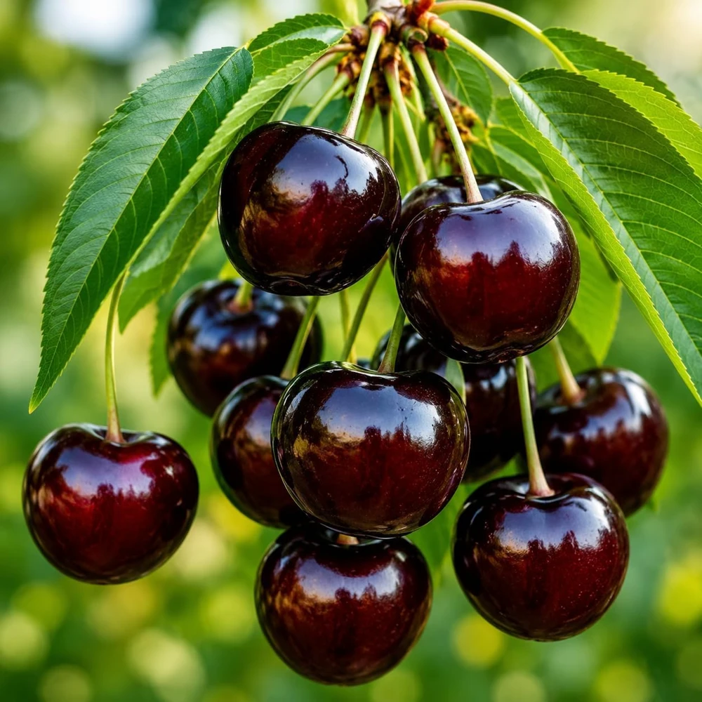 Black Cherry Live Plant – Sweet Fruit Tree, 6-12 Inch Tall, Quart Pot - Image 1