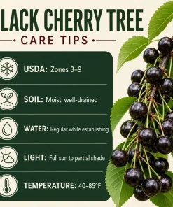 Black Cherry Trees Bare Root Plants, Set of 2, 1-2 Ft Tall, Sweet Fruit, Outdoor - Image 5