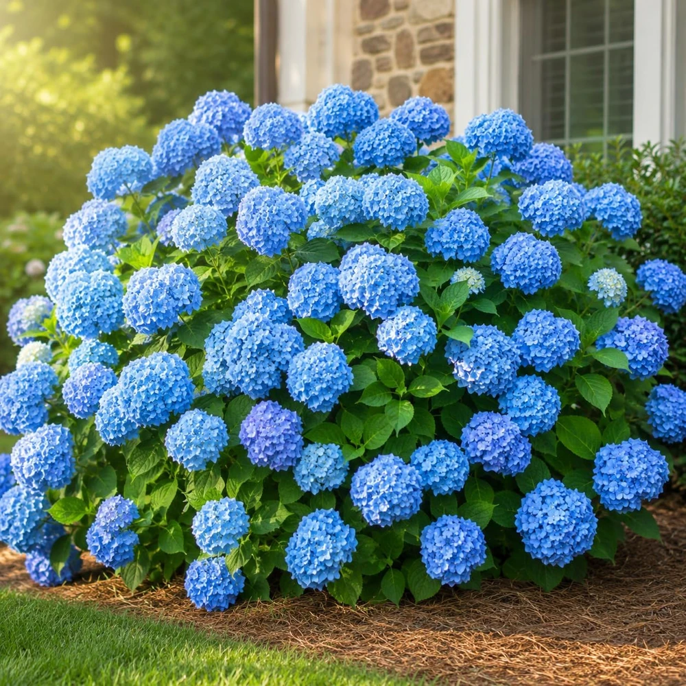 Blue Hydrangea Live Plant – Outdoor Flowering Bush, Perennial, 2.5 Inch Pot - Image 3