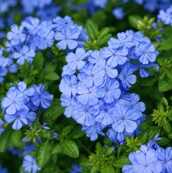Blue Plumbago Live Plants – 2 Pack Flowering Shrub Starters 3-5 Inches Tall Outdoor - Image 3