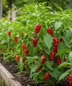 Carolina Reaper Pepper Plant Live - 3-6 Inch Chili Seedling for Garden - Image 2