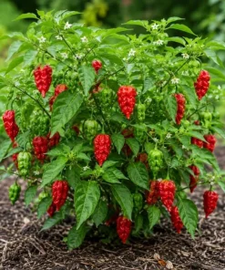 Carolina Reaper Pepper Plant Live - 3-6 Inch Chili Seedling for Garden - Image 4