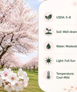 Cherry Blossom Tree Live Plant - Hardy Ornamental Flowering, 5-10 Inch, 2.5 Inch Pot - Image 4