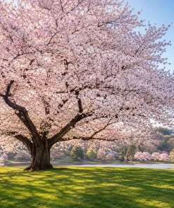 Cherry Blossom Tree Live Plant - Hardy Ornamental Flowering, 5-10 Inch, 2.5 Inch Pot - Image 1