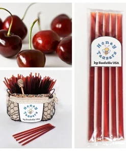 Cherry Honey Teaser Snack Sticks - 5 Pack Natural Honeystix - Image 1