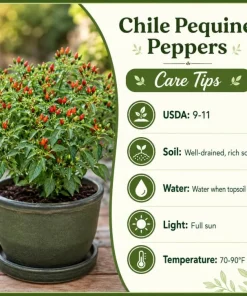 Chile Pequin Pepper Plant Live - 3-6 Inch Red Chili Seedling for Garden & Containers - Image 5