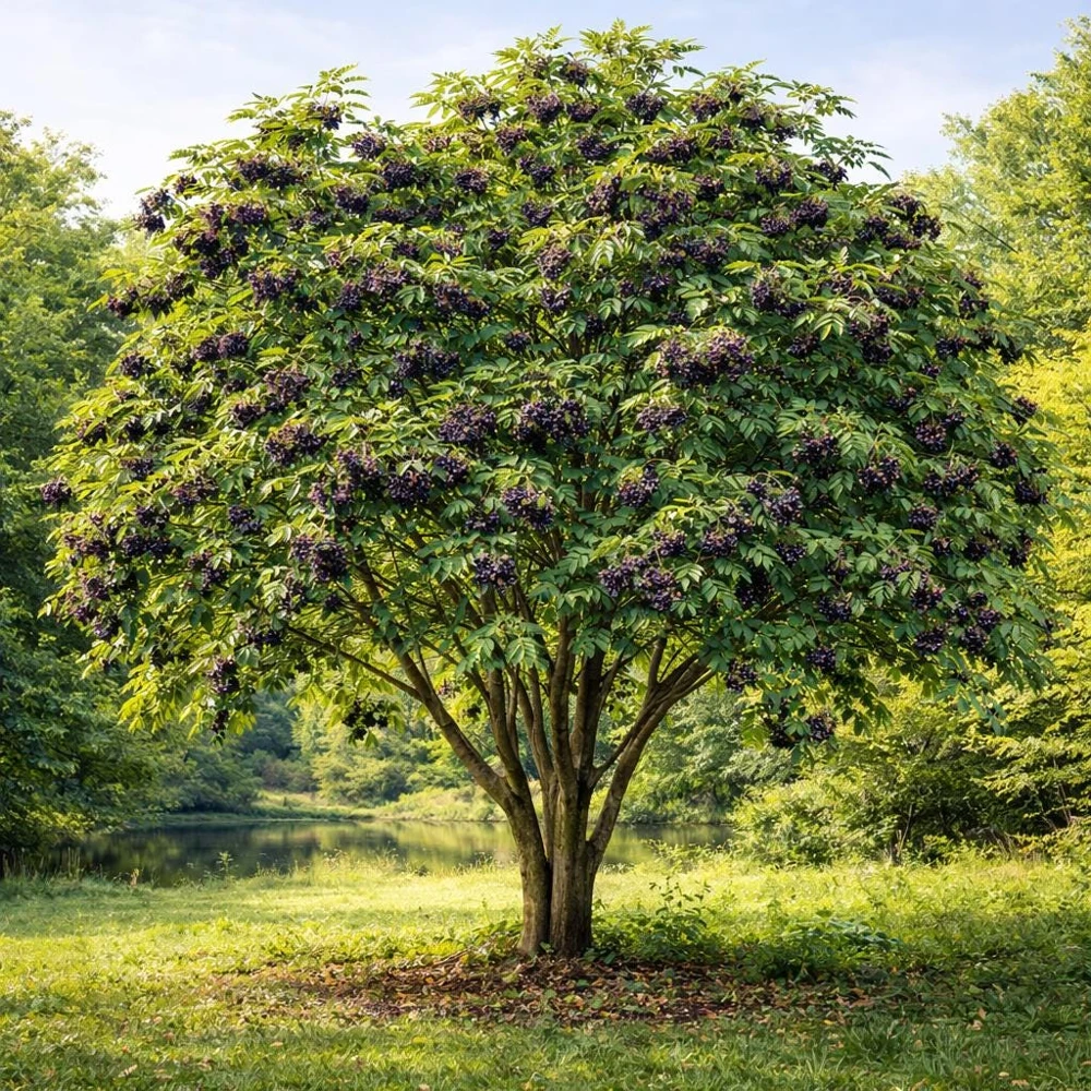 Elderberry Live Tree – Self-Pollinating – 1 Gallon Pot – Edible Fruit - Image 3